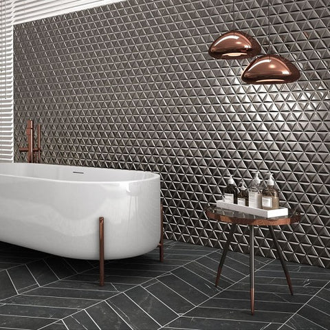 Porcelanico Diamond waves anthracite